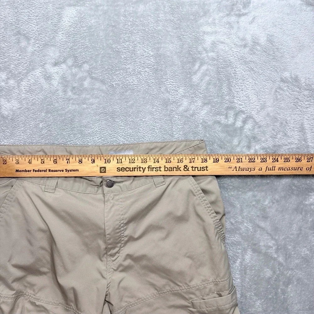 Columbia Hiking Pants Mens 36x30 Tan‎ Omni-Shade Regular Fit Outdoor Utility